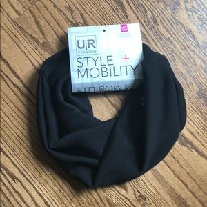 Black Scarf and Black Hat with Audio Components